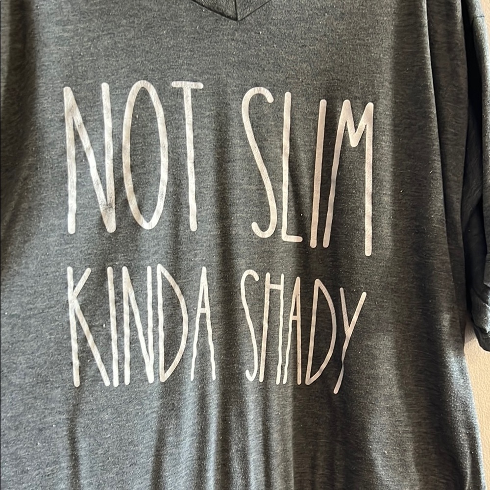 Graphic Tee - Not Slim Kinda Shady - Gray